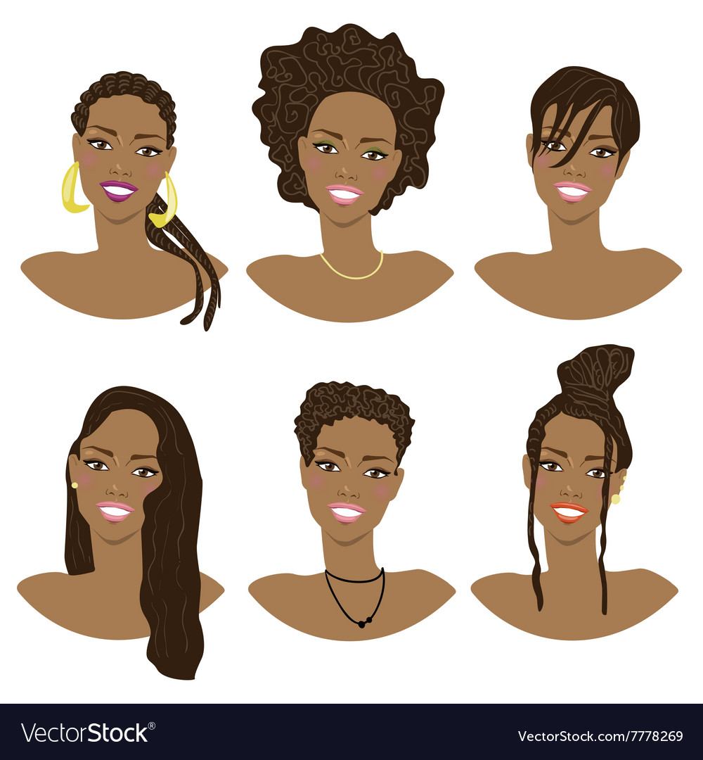 Hairstyle african american Royalty Free Vector Image