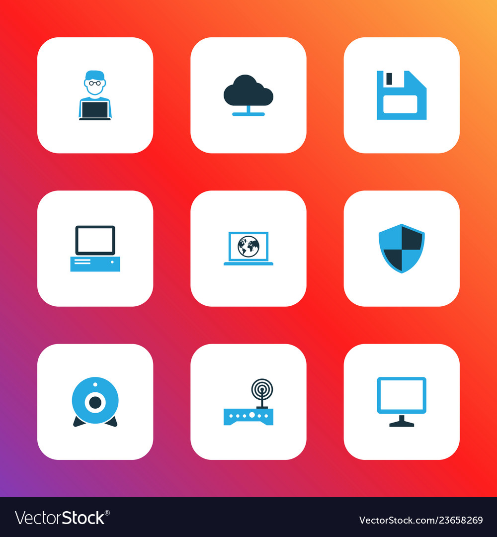 Hardware Icon Set - Technology & Data