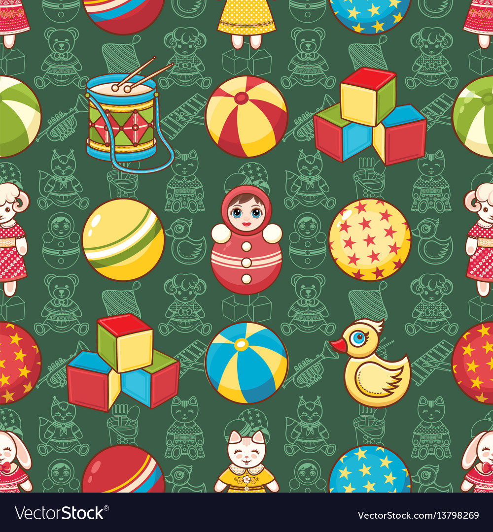 Kid toy seamless pattern design element