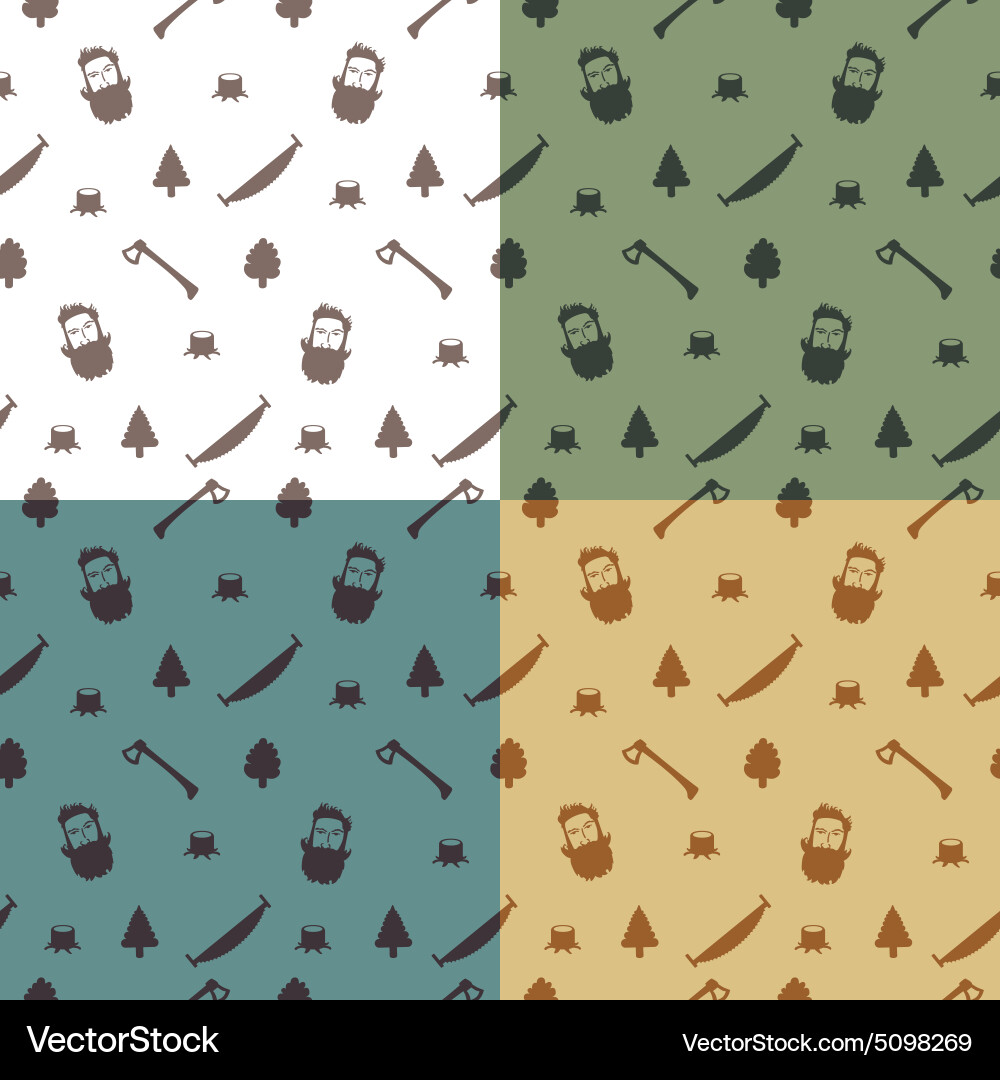 Lumberjack pattern Royalty Free Vector Image - VectorStock