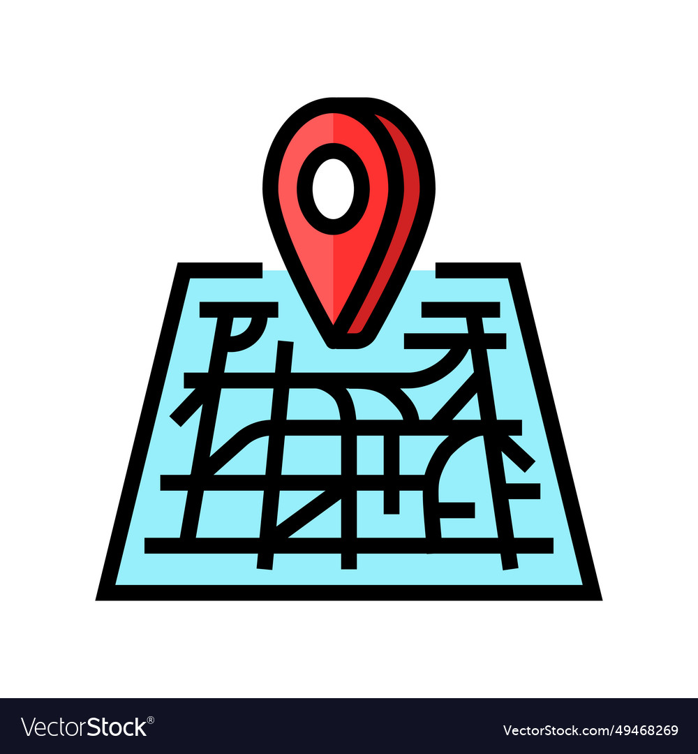 Map pointer gps color icon