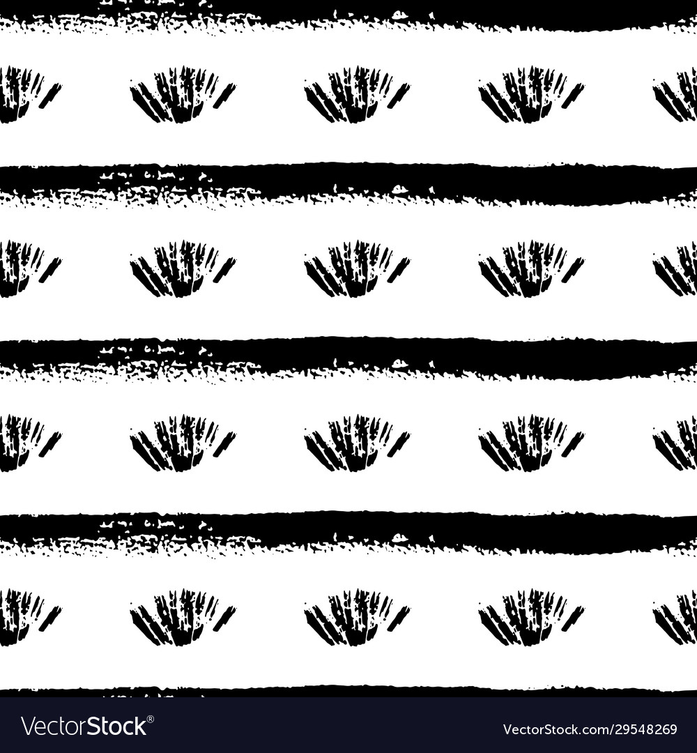 Monochrome seamless pattern with lines