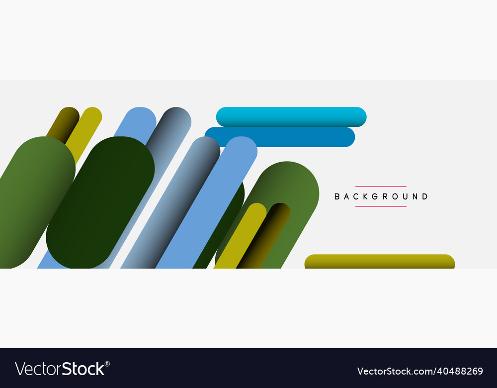 Overlapping round shapes and lines background vector image Overlapping round shapes and lines background