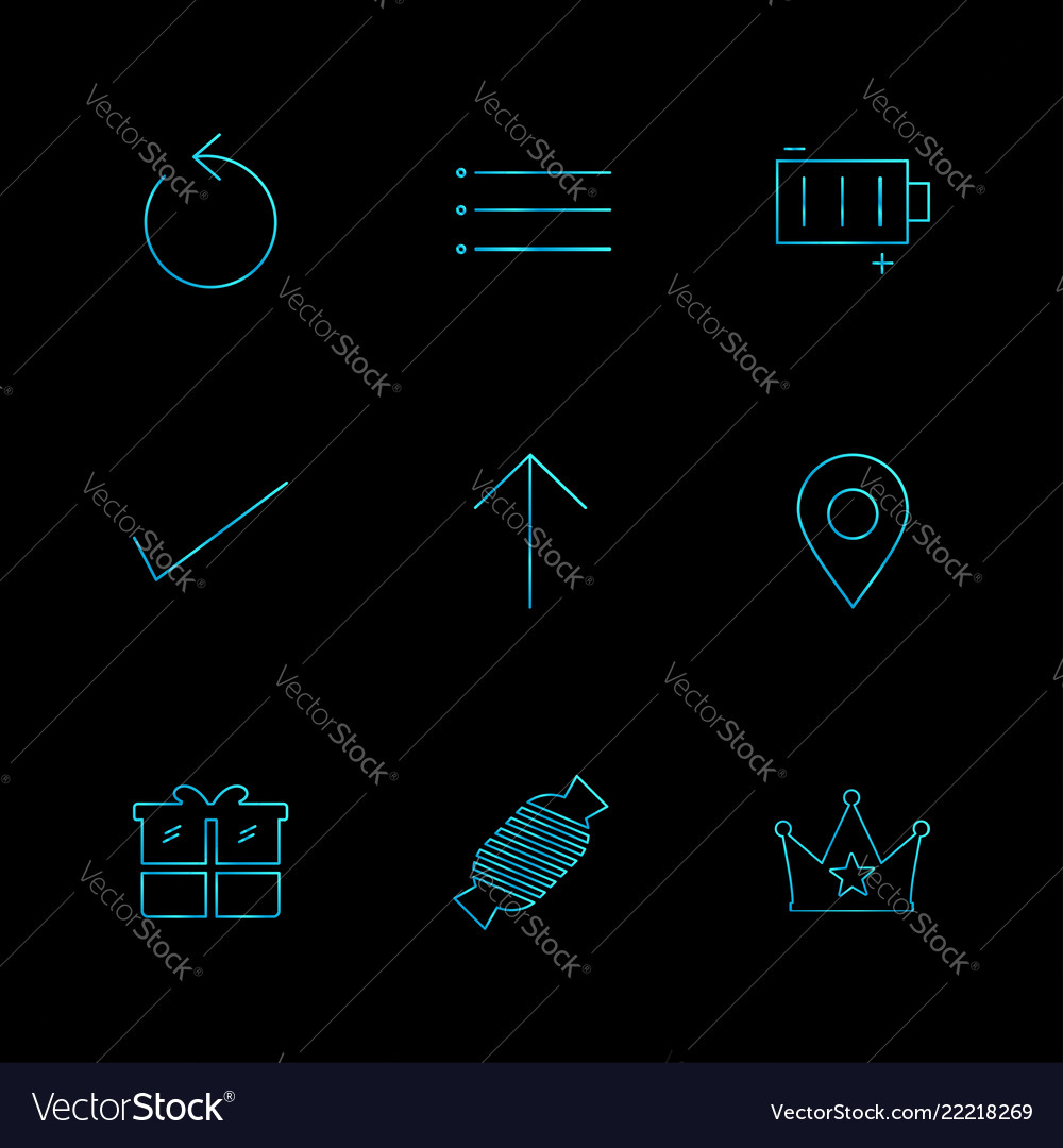 Reset menu battery user interface icons