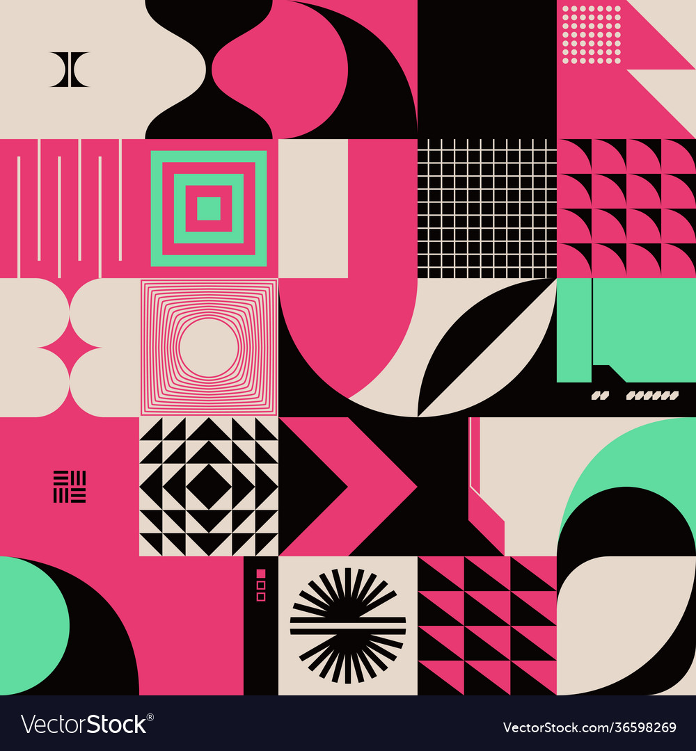 Retro future abstract pattern vector image Retro future abstract pattern