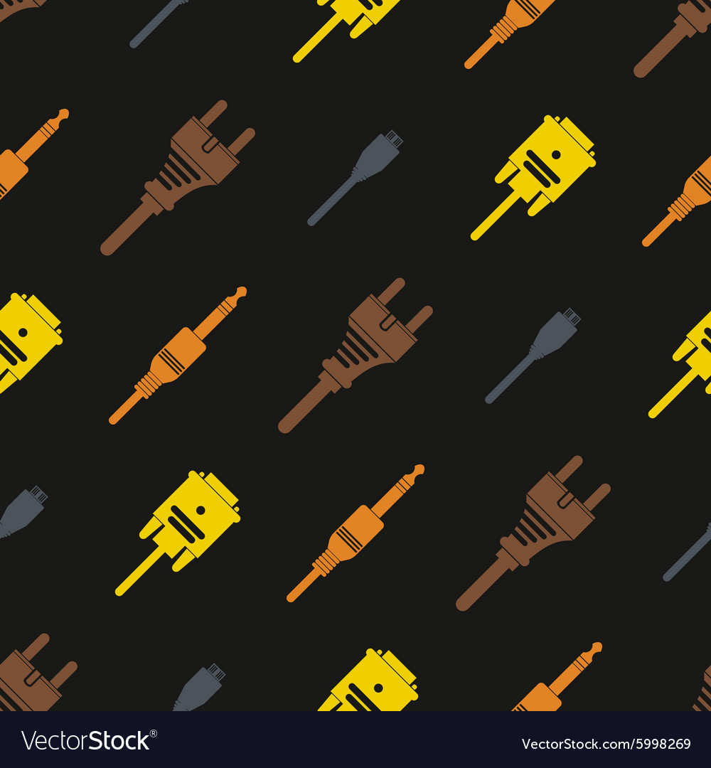 Seamless background with different power cord plug