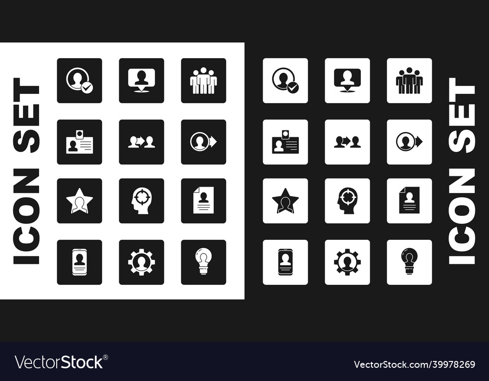 Set users group project team base identification Vector Image Set users group project team base identification