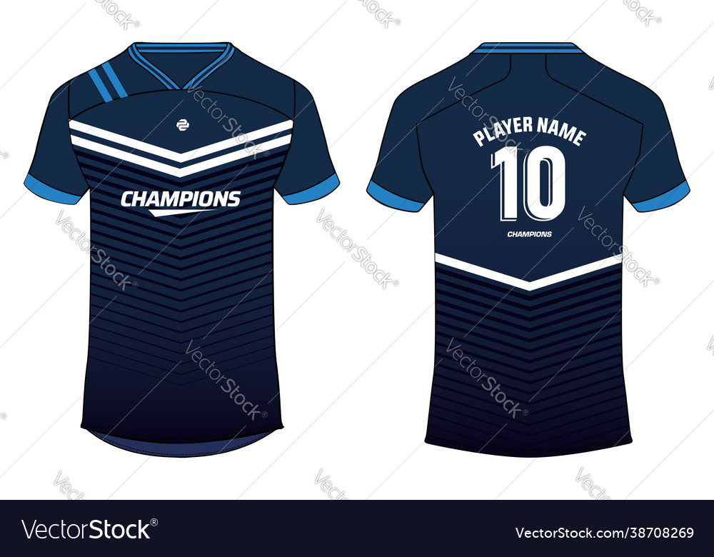 Sports t-shirt jersey design concept template Vector Image