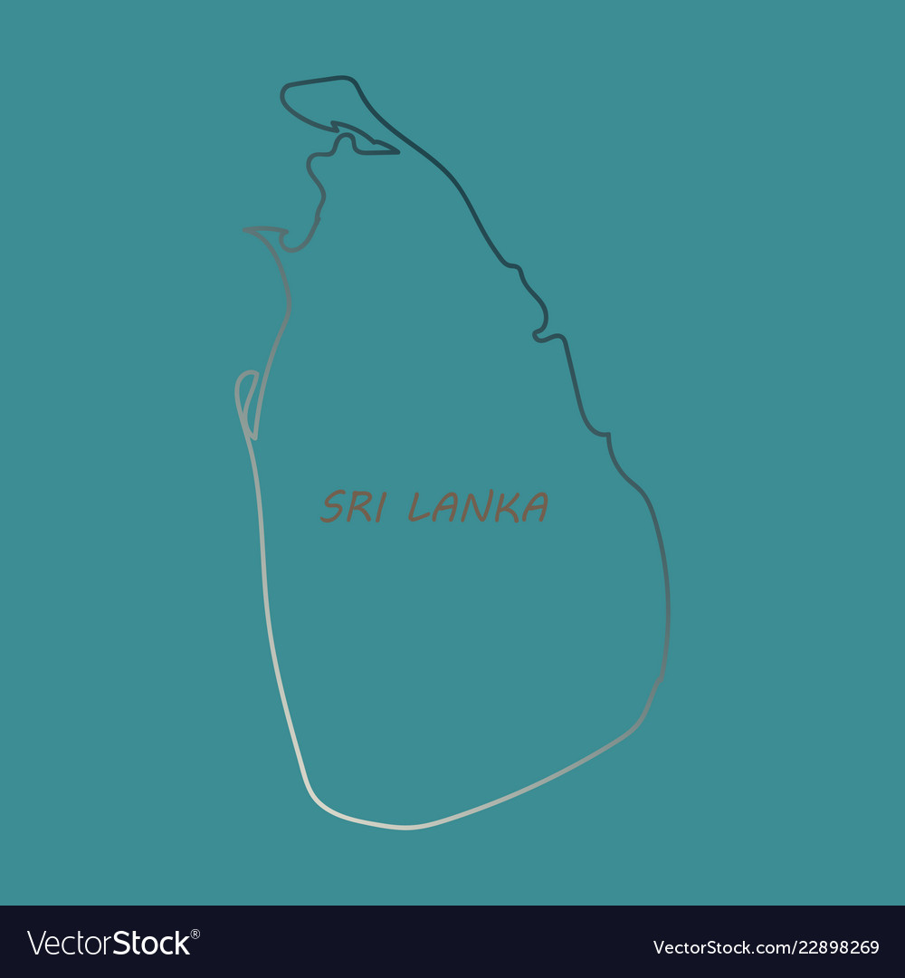 Sri lanka setzt detaillierte Landesform mit Region