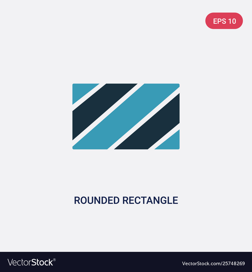 Two color rounded rectangle icon from shapes