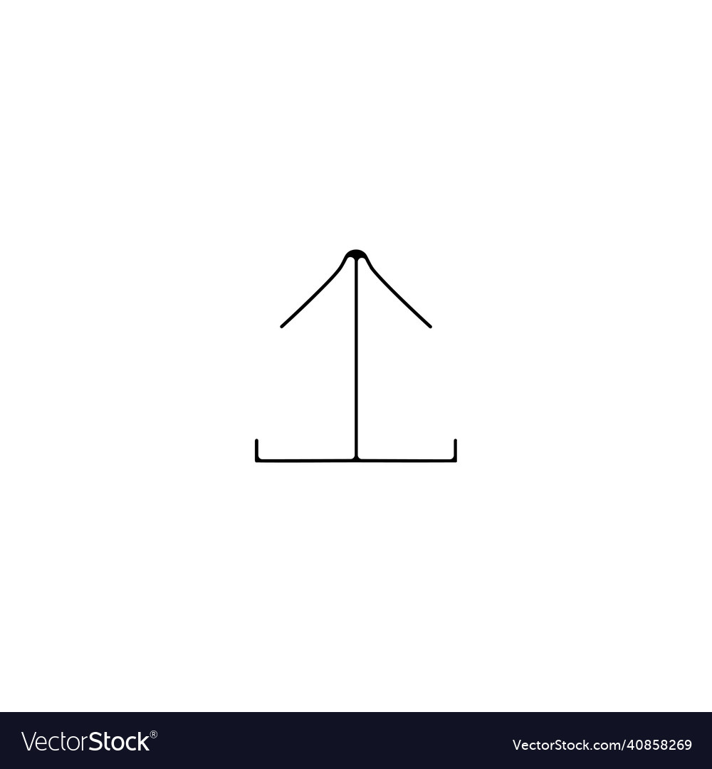Upload thin line icon linear outline