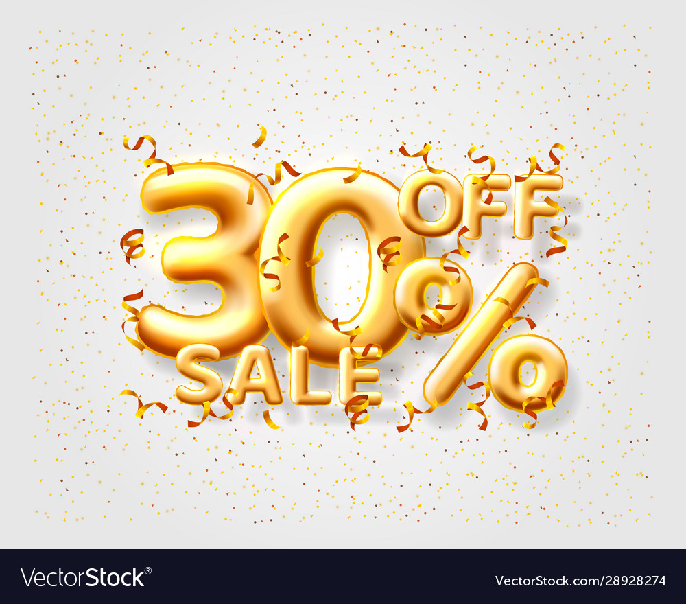 30% Rabatt Ballons - Gold Foil Zahlen