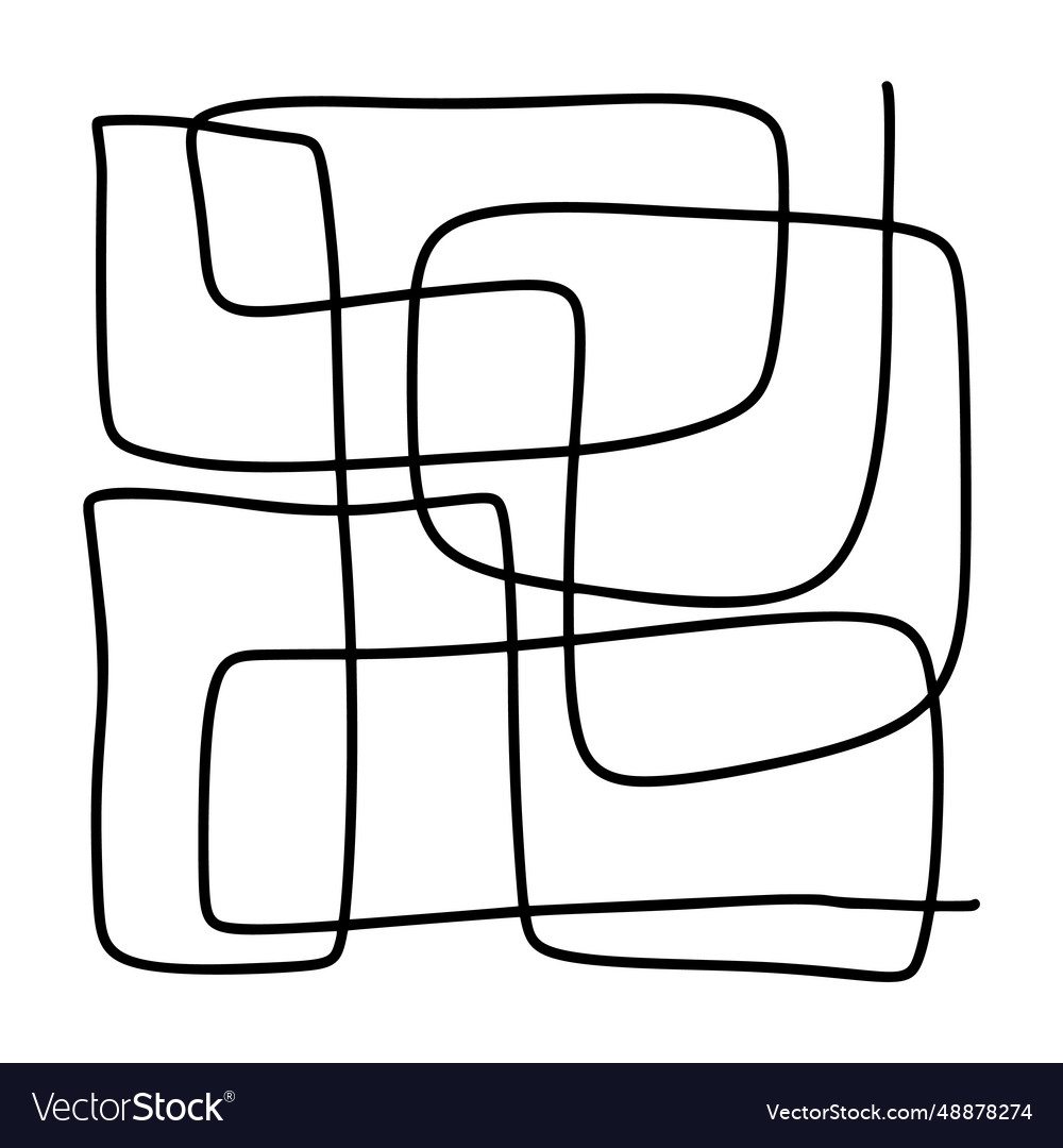 Abstract Line Art Print