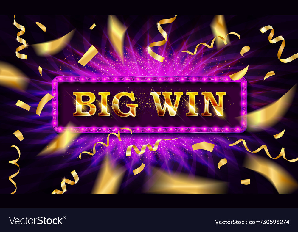 Big win congratulations frame Vector Image Big win congratulations frame