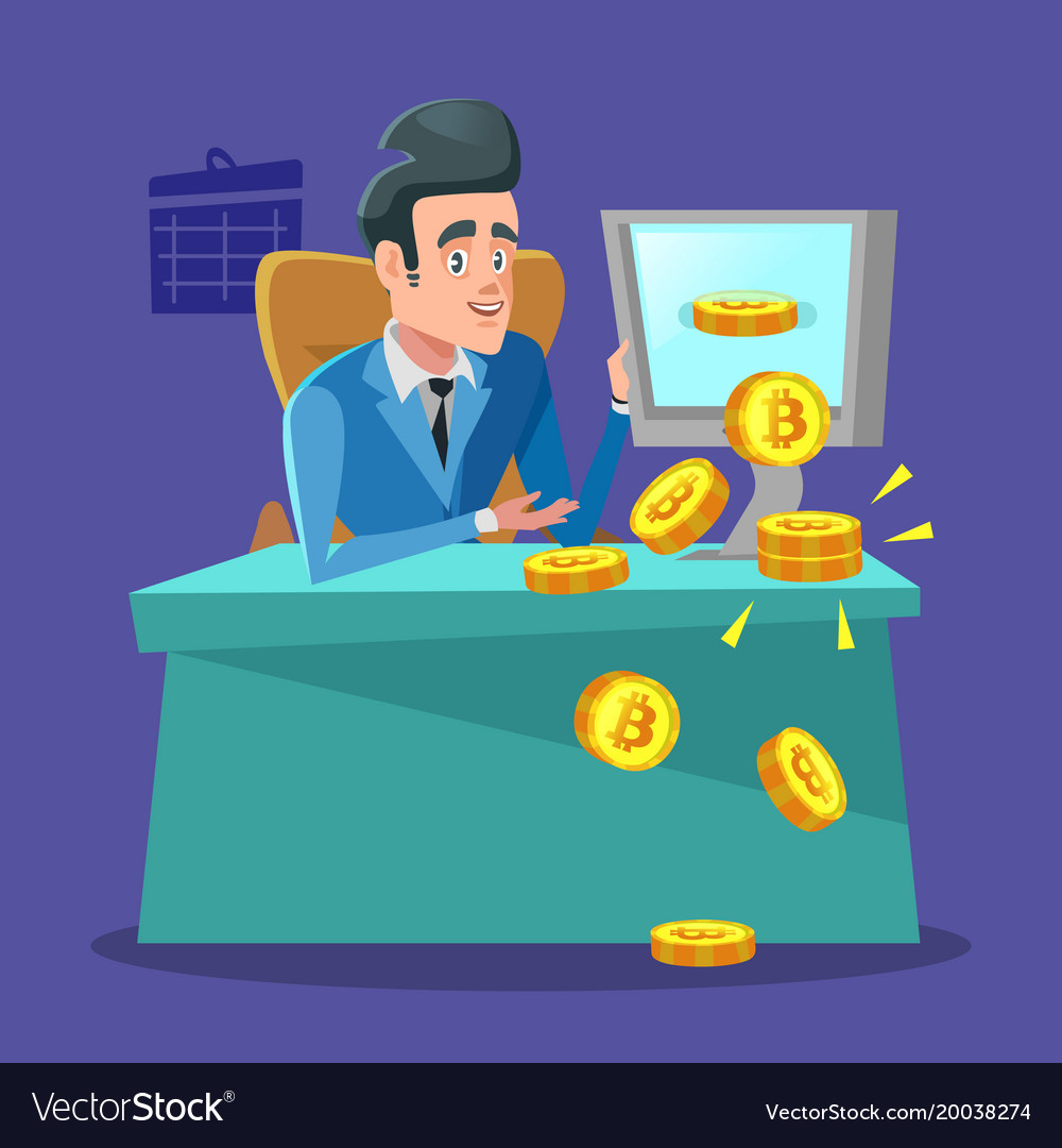 Businessman Mining Cryptocurrency