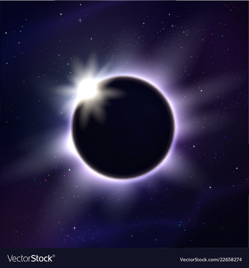 Eclipse And Light Rays Royalty Free Vector Image Eclipse And Light Rays Royalty Free Vector Image