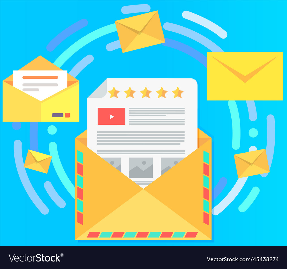 Email communication and messaging e-mail vector image Email communication and messaging e-mail