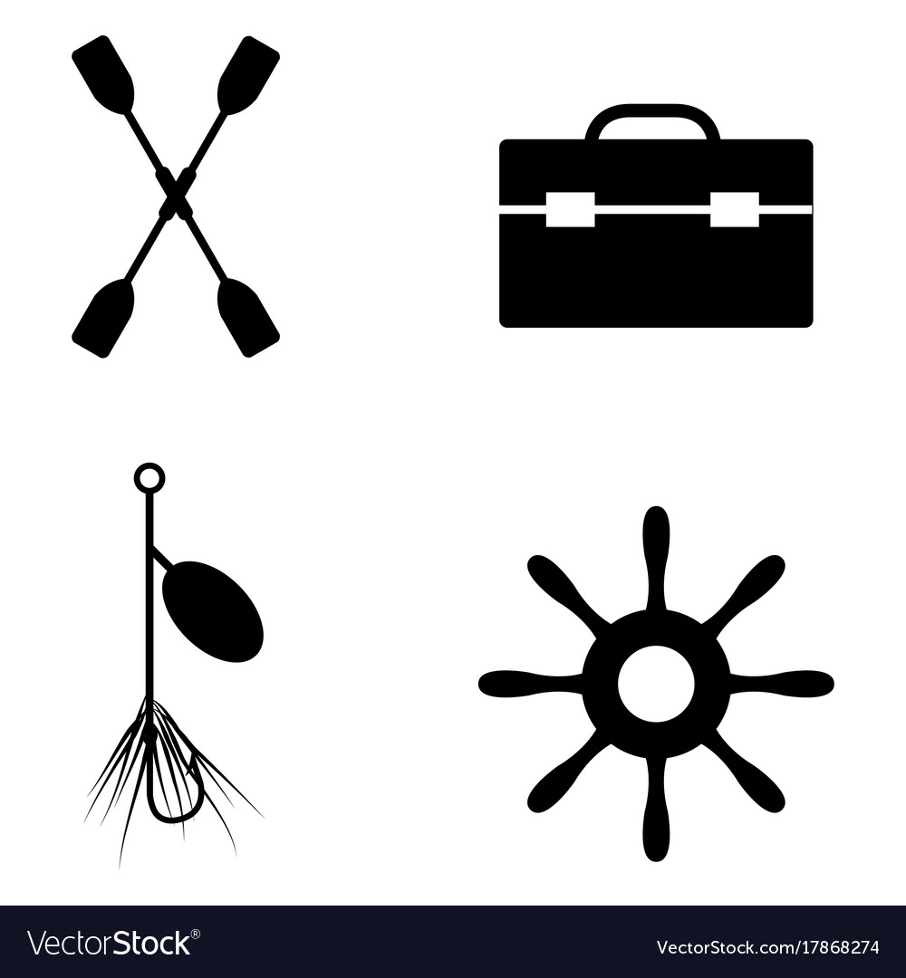 Fishing icon set