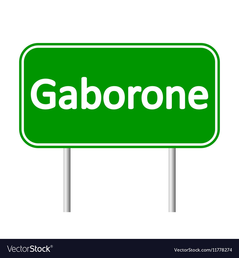 Gaborone road sign