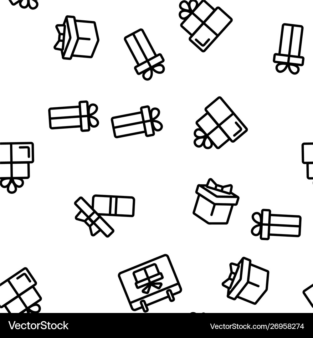 Gift seamless pattern Royalty Free Vector Image