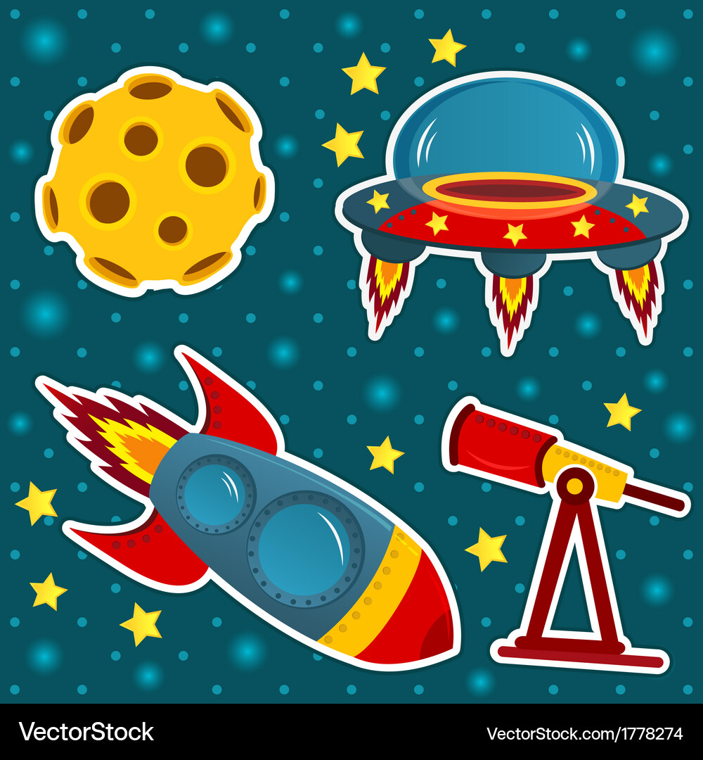 Icon set space Royalty Free Vector Image - VectorStock