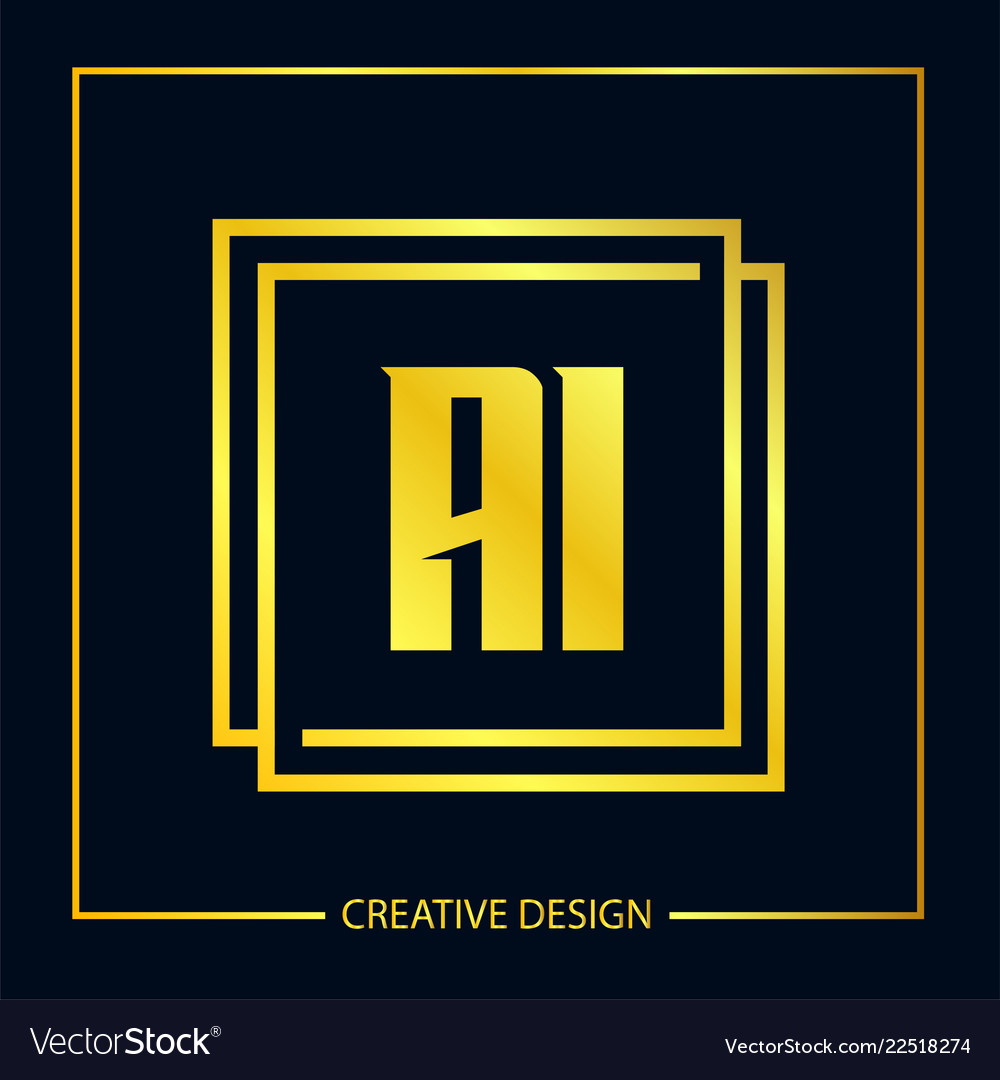 Initial letter ai logo template design