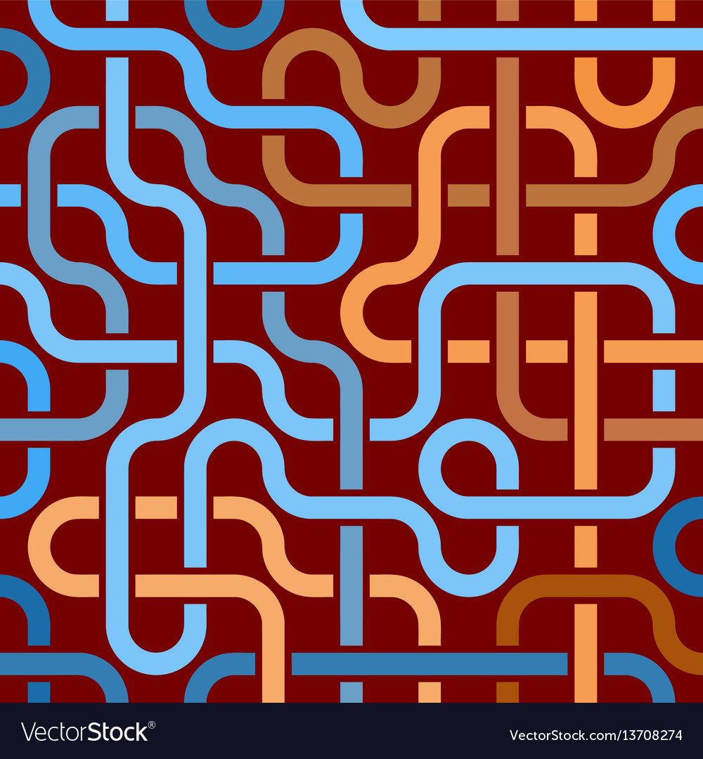 Pipeline grid abstract geometric design of tubes vector image Pipeline grid abstract geometric design of tubes