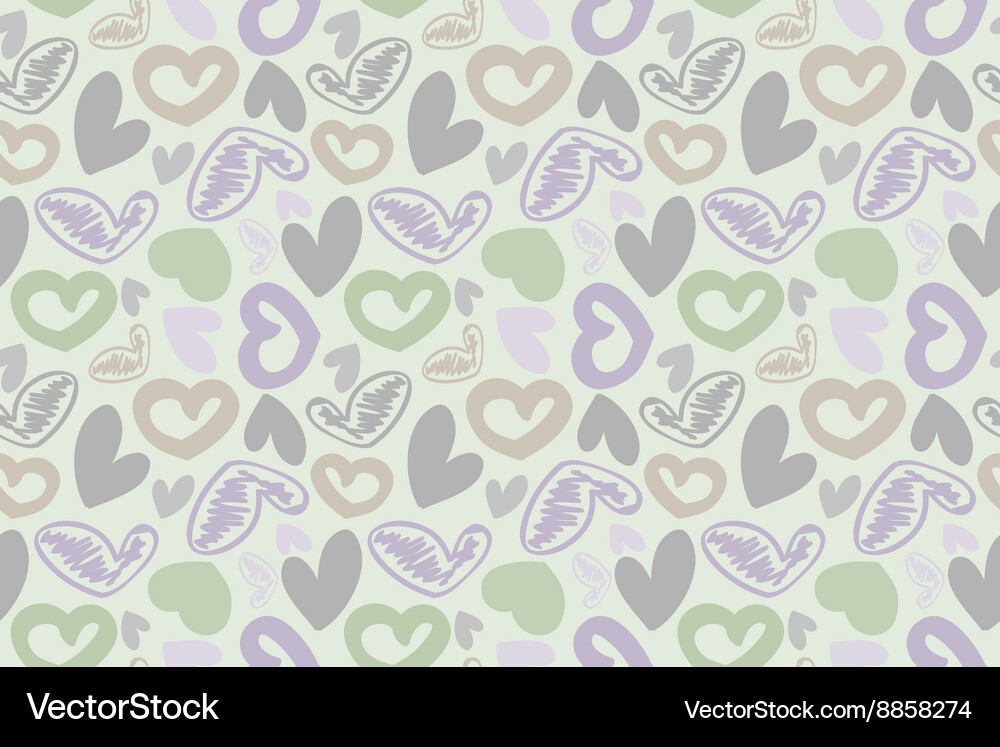 Seamless pattern with hearts Royalty Free Vector Image