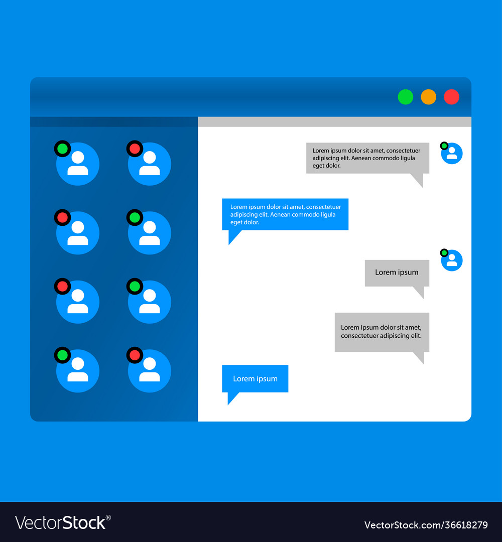 Chatting user interface desktop app