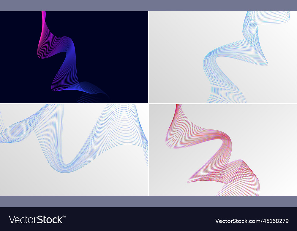 Collection of geometric minimal lines pattern set