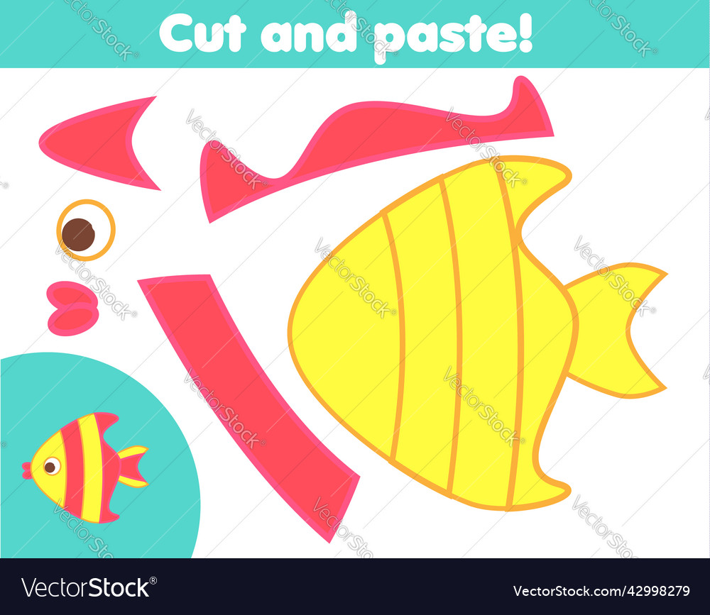 Creative children educational game paper cut Vector Image