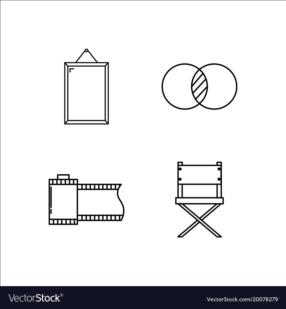 Design and studio simple linear icon setsimple
