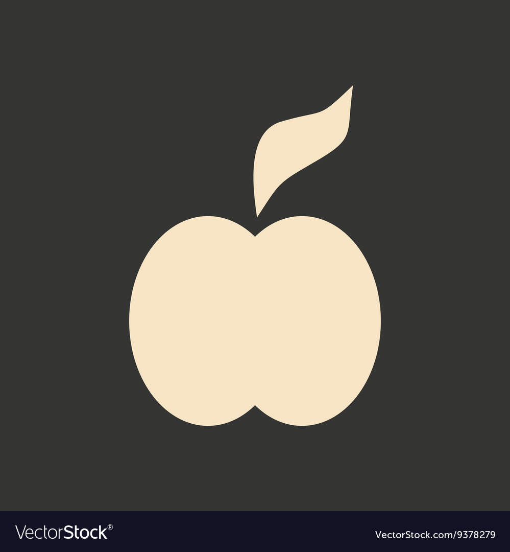 Flat with shadow icon and mobile application apple