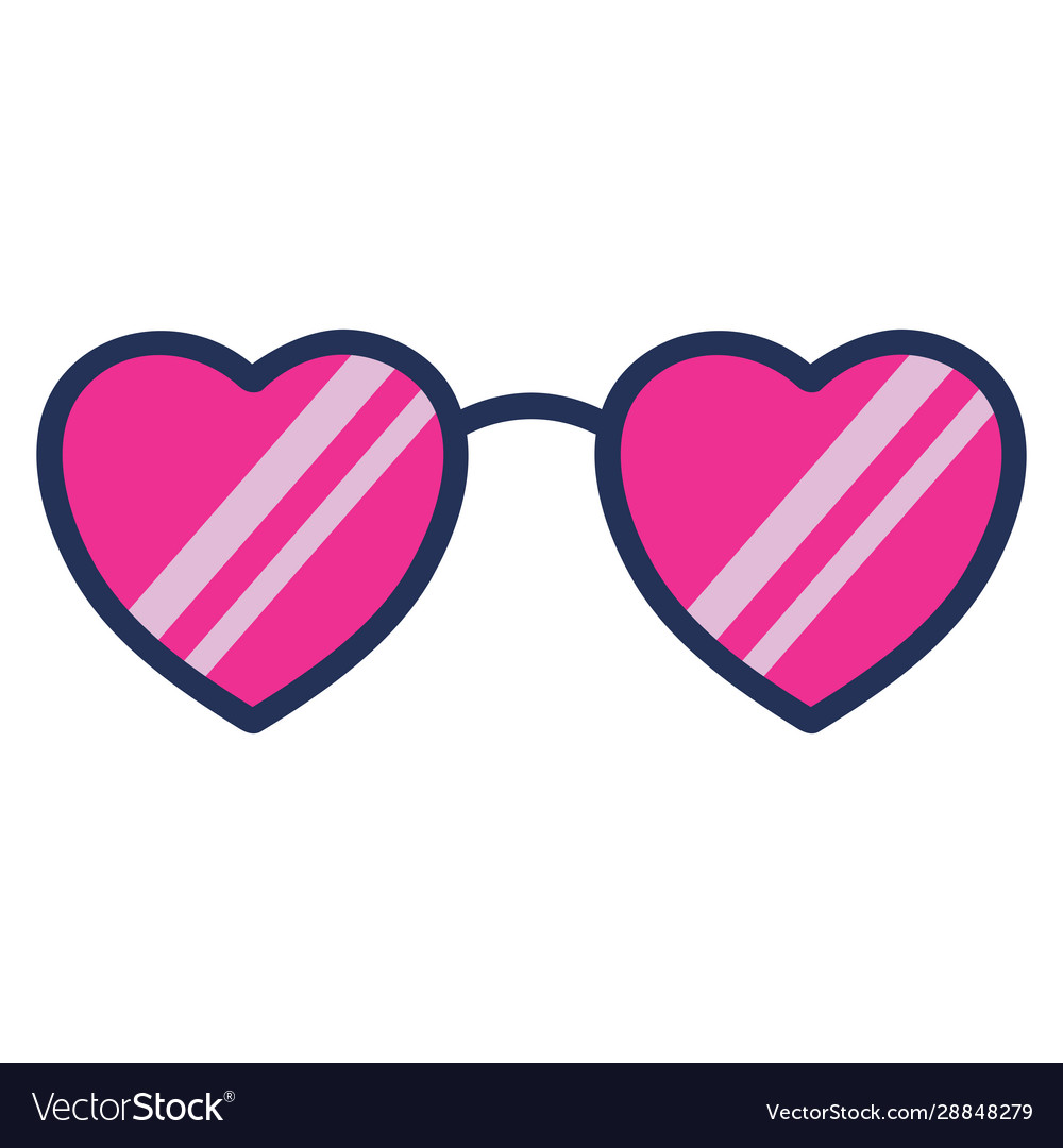 Heart shaped pink sunglass