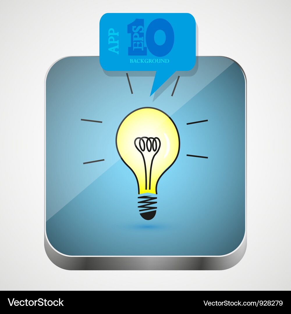 Idea app icon Royalty Free Vector Image - VectorStock