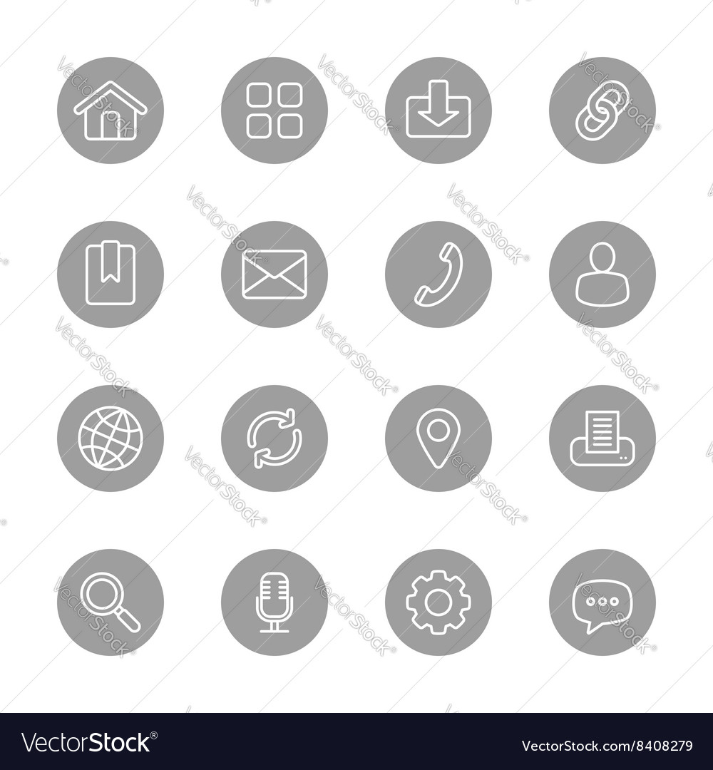 Line Icon Set - Web & App