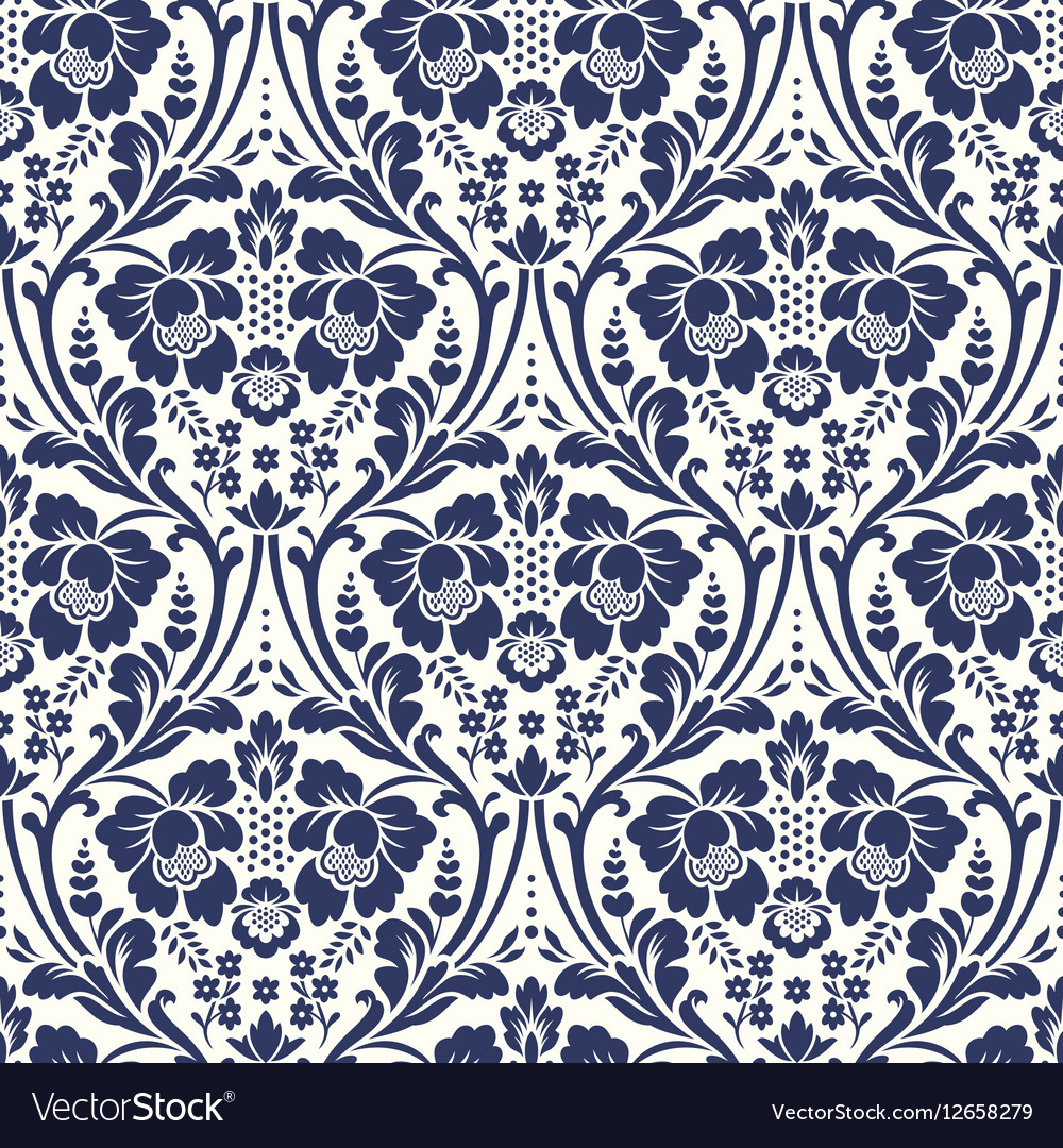 Ornate Floral Damask Pattern