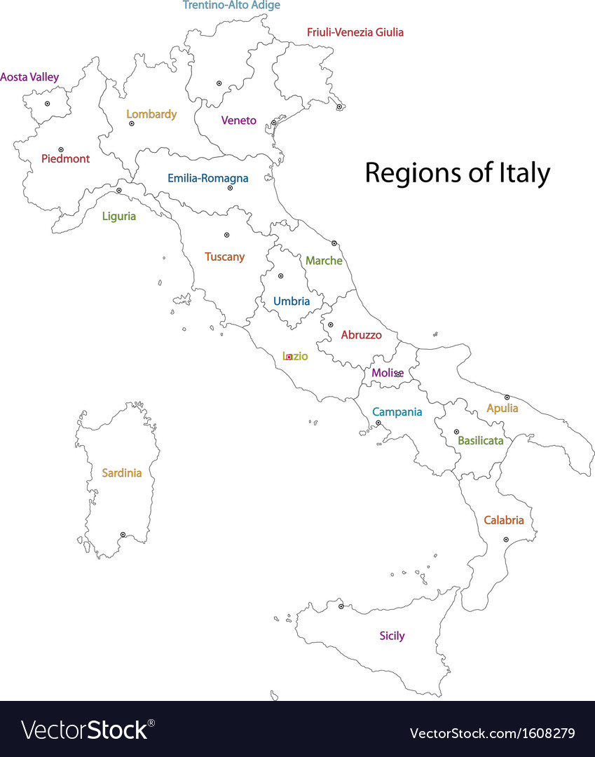 Italy Map Outline Printable