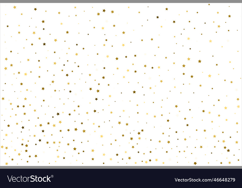 Random falling gold stars on white background Vector Image