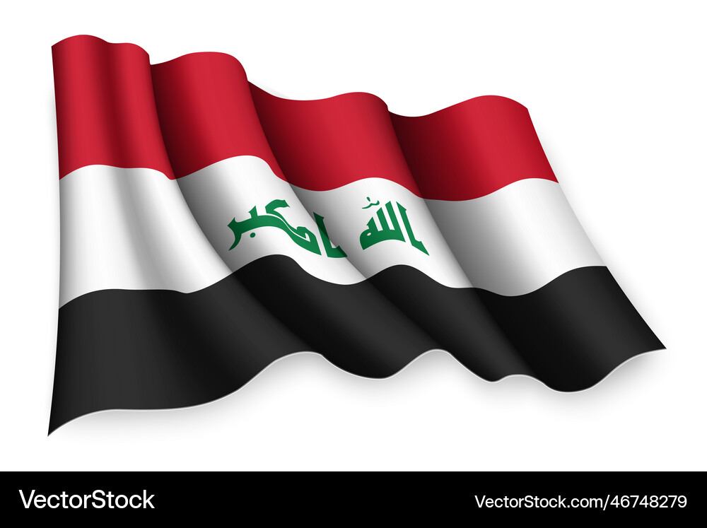 Realistic waving flag Royalty Free Vector Image