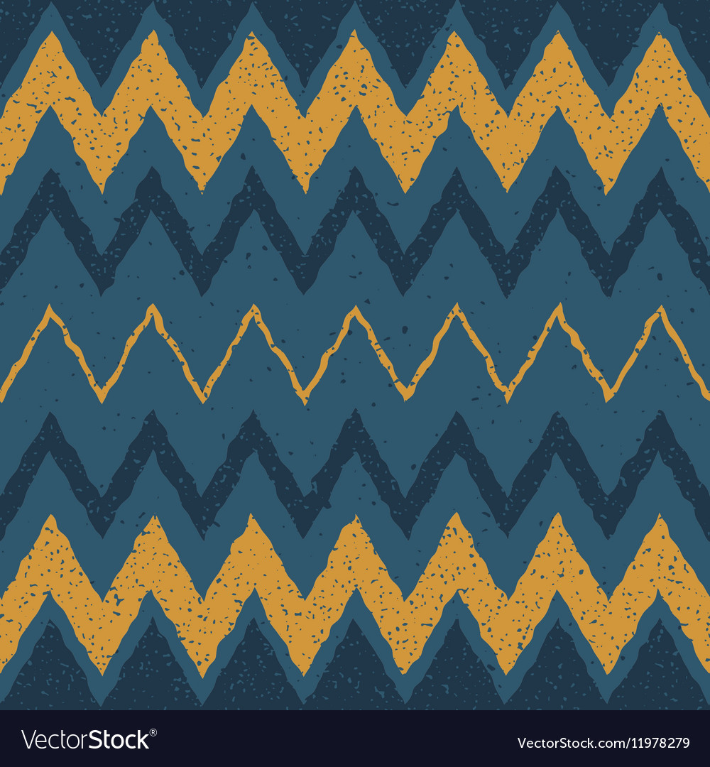 Seamless blue yellow color hand drawn