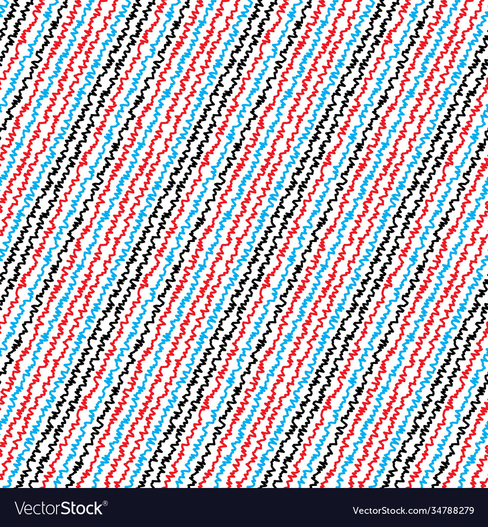 Seamless pattern with oblique colored zigzag lines vector image Seamless pattern with oblique colored zigzag lines