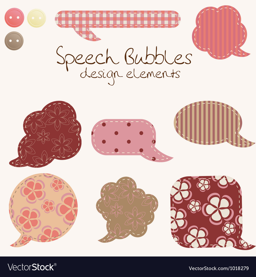 Set of different speech bubbles design elements
