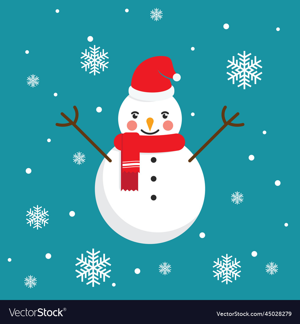 Snowman Royalty Free Vector Image - VectorStock