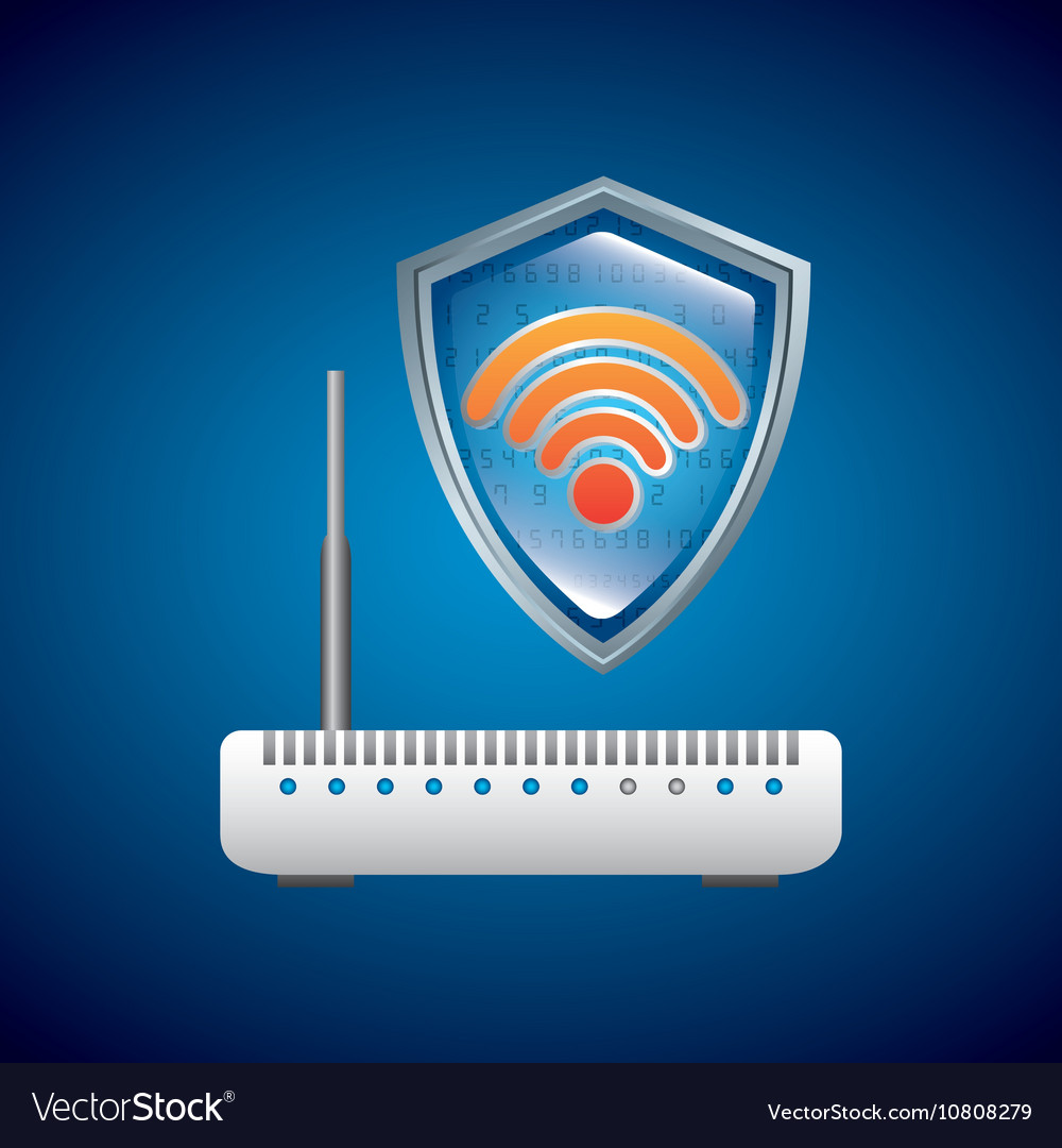 Wifi connection and router icon