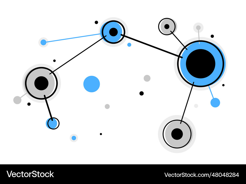 Abstract tech geometric background connected Vector Image
