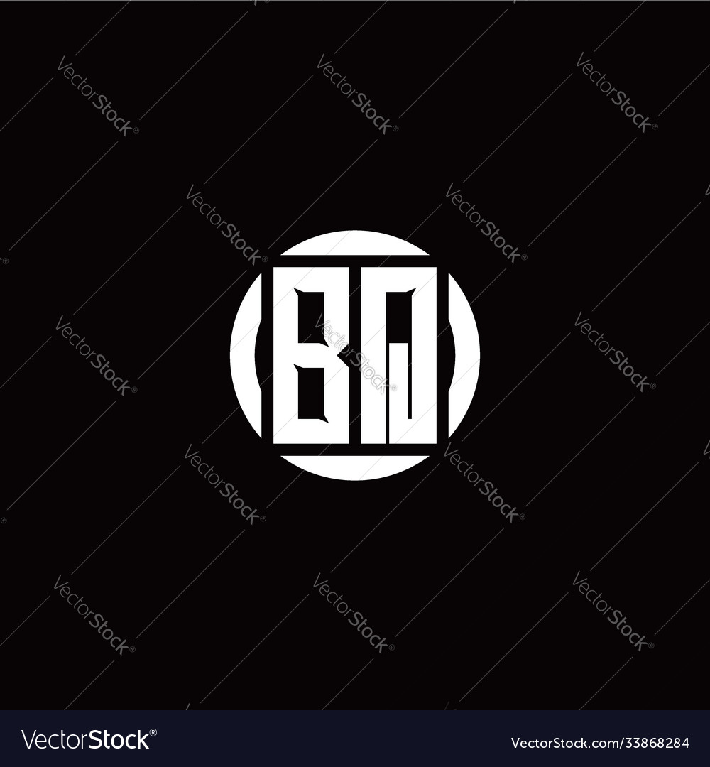 B q initial logo modern isolated with circle
