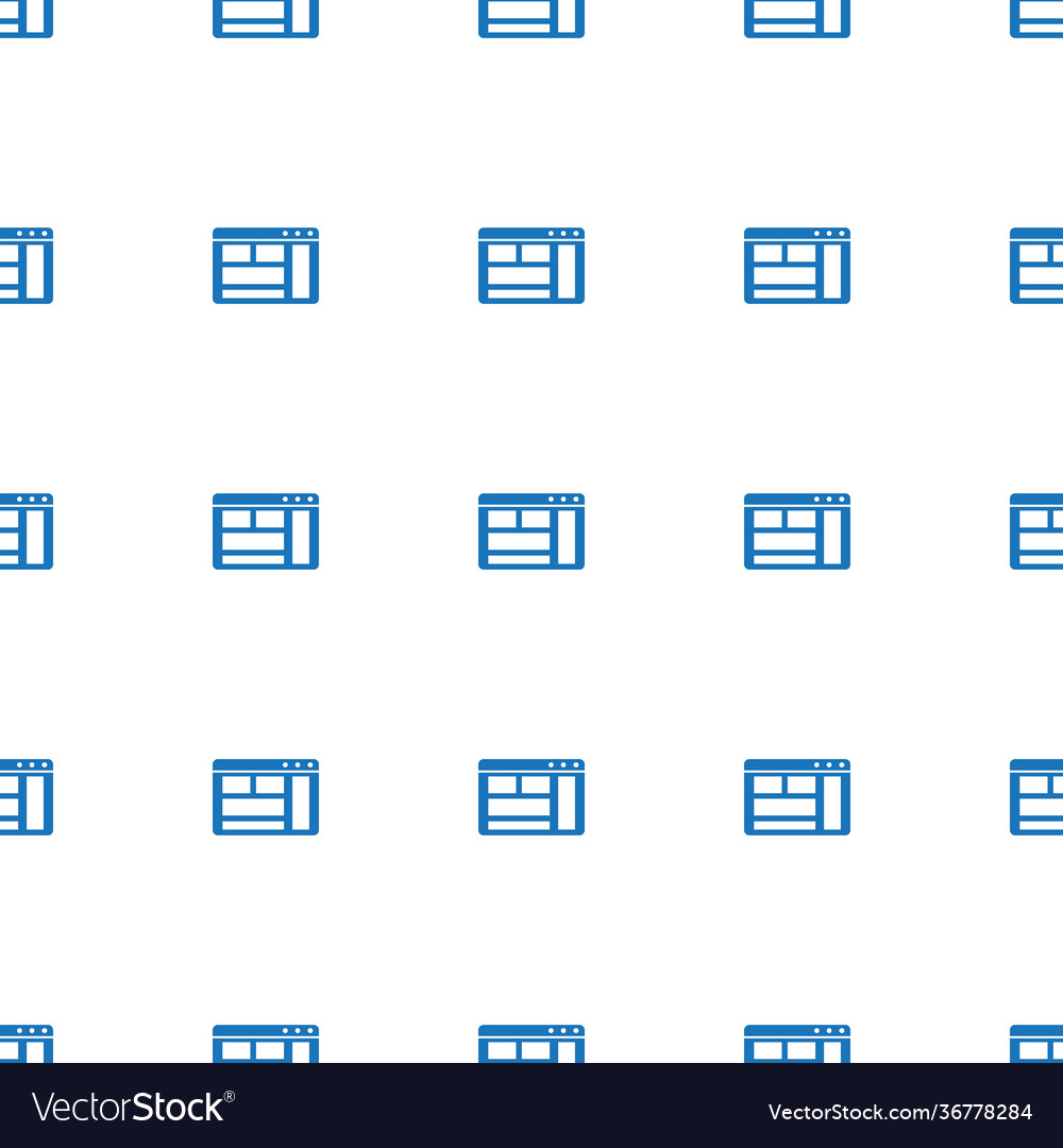 Browser window icon pattern seamless white
