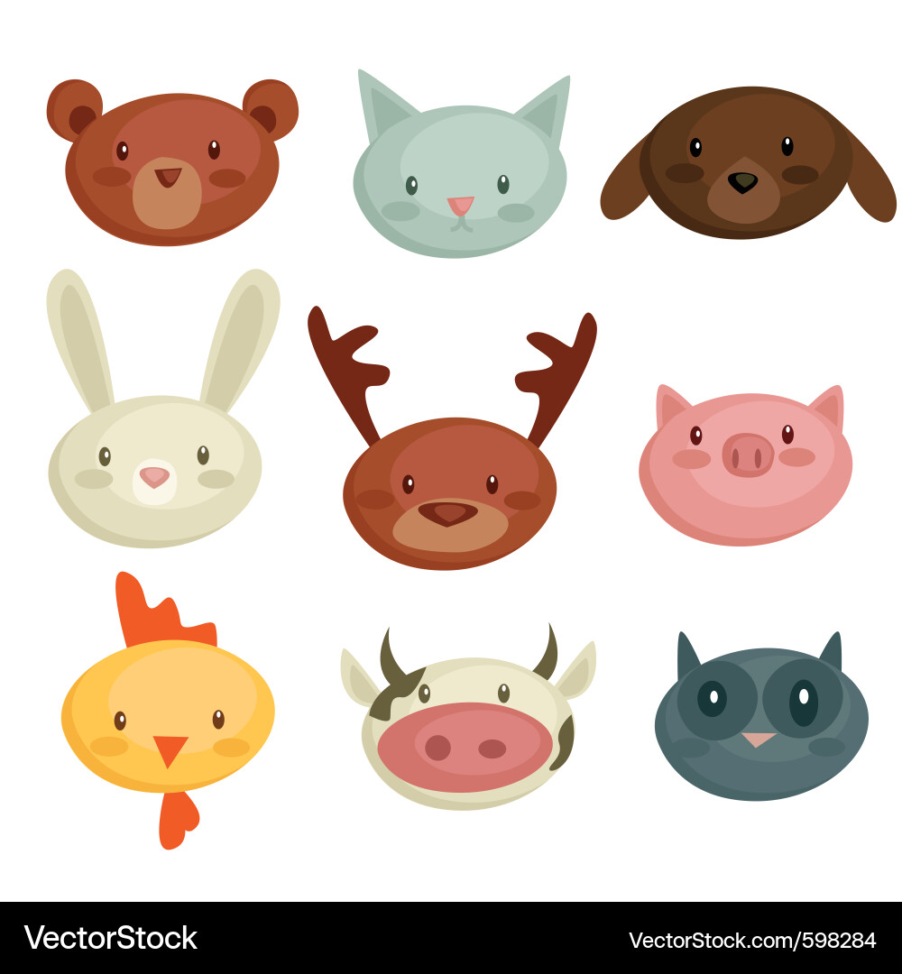 Cute animals Royalty Free Vector Image - VectorStock