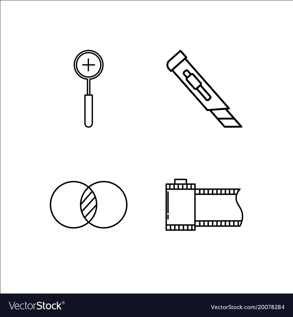 Design and studio simple linear icon setsimple
